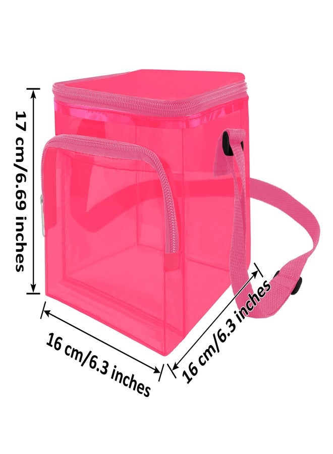 Annmore Transparent Carrying Bag for Toniebox and Characters, Zipped, Adjustable Shoulder Strap, Pink - Image 5